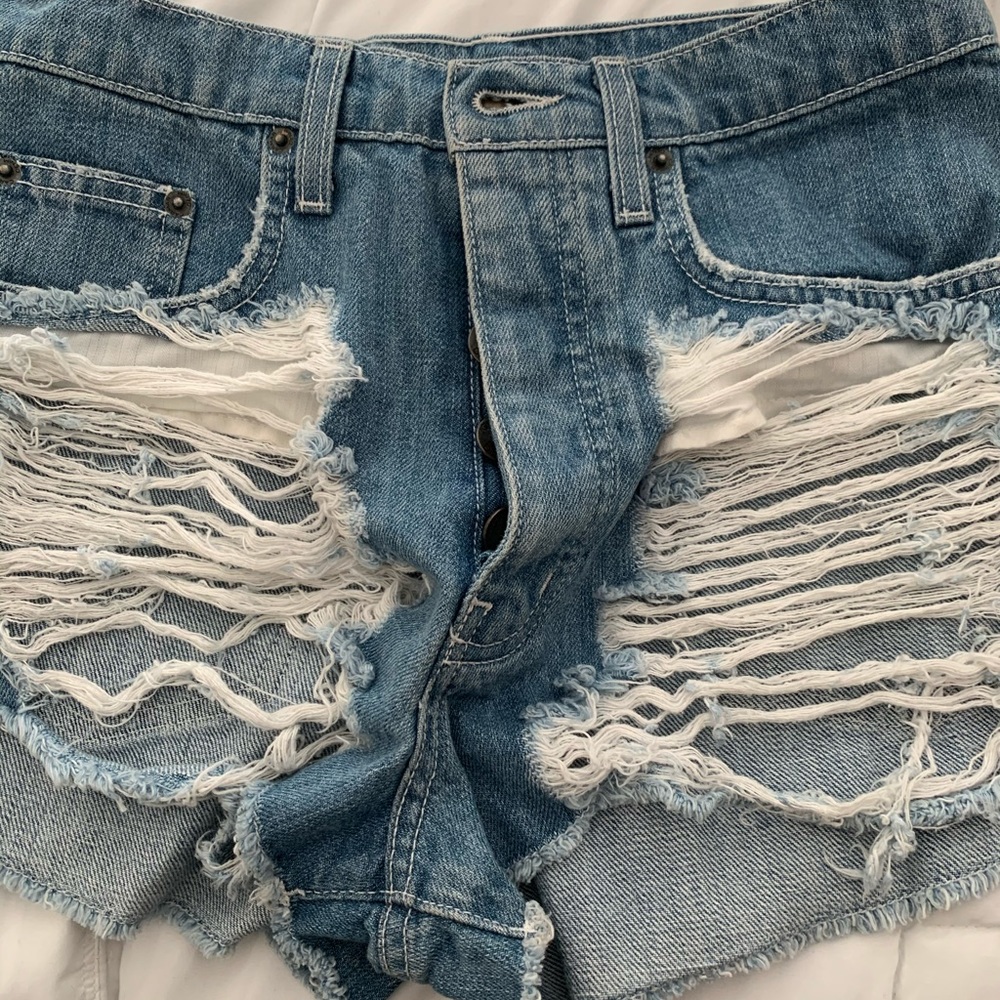 Denim short shorts almost new